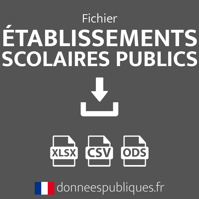 Fichier emails des établissements scolaires publics de France