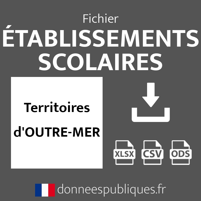 Fichier emails des établissements scolaires publics et privés des Outre-Mer (DOM-TOM)