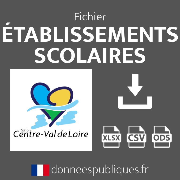 Fichier emails des établissements scolaires publics et privés de la région Centre-Val de Loire