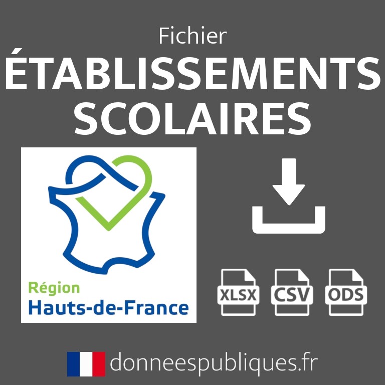 Fichier emails des établissements scolaires publics et privés de la région Hauts-de-France