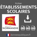 Fichier emails des établissements scolaires publics et privés de la région Normandie
